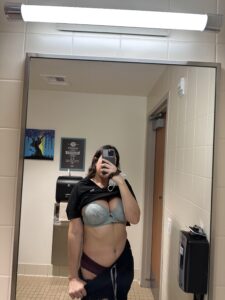 AllNaturalNat: Faceless Nurse Flashing Big 34DD Tits in Scrubs